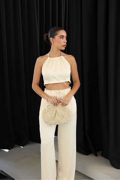 Özge Özgenç Σατέν μπουστάκι με λουράκι
