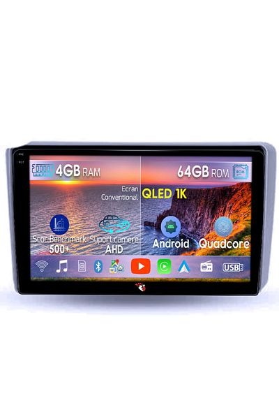 navi-it Navigatie dedicata Hyundai Getz 2004-2006, 4GB RAM 64GB ROM, Octacore, Android 14, Display QLED 1K 9