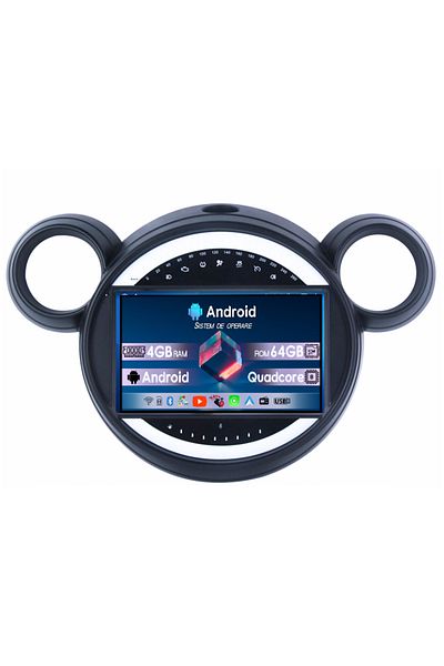 navi-it Navigatie dedicata Mini Cooper Countryman 2007-2014, 4GB RAM 64GB ROM, Quad Core, Display 9" QLED 1K