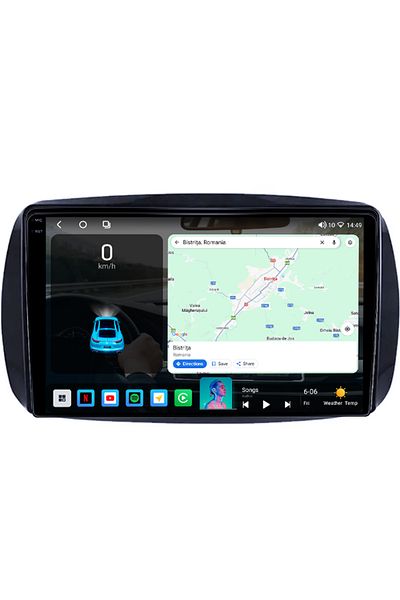 navi-it Navigatie dedicata Smart Fortwo dupa 2014, 4GB RAM 64GB ROM, Octacore, Android 14, Display QLED 1K 9