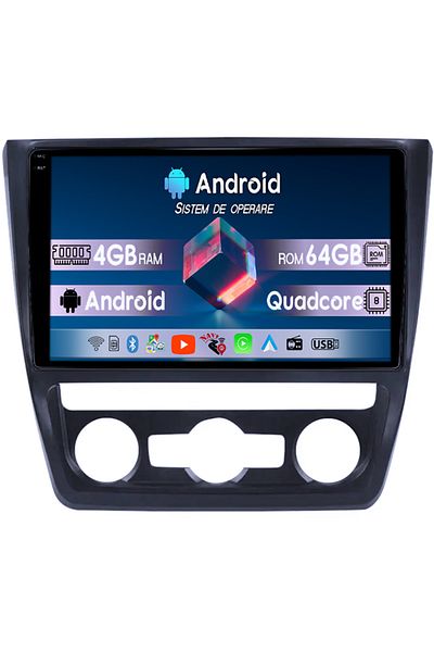 navi-it Navigatie dedicata Skoda Yeti 5L 2009-2014, 4GB RAM 64GB ROM, Quad Core, Display 10" QLED 1K, Carpla