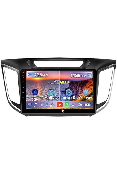 navi-it Navigatie dedicata Hyundai ix 25 / Creta, 4GB RAM 64GB ROM, Octacore, Android 13, Display QLED 9", D