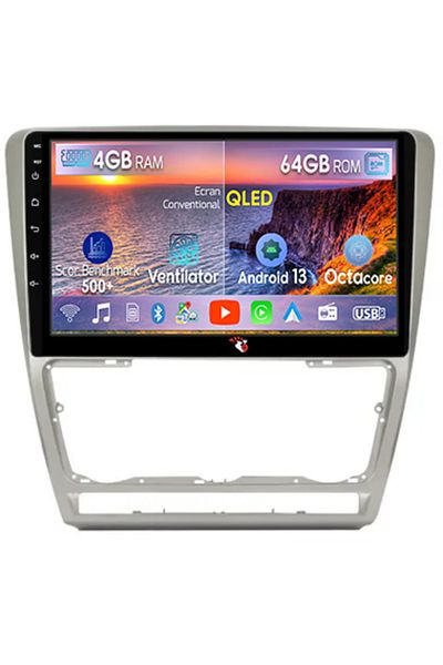 navi-it Navigatie dedicata Skoda Octavia 2 ( 2004-2013 ), Facelift 2009-2013, 4GB RAM 64GB ROM, Octacore, An