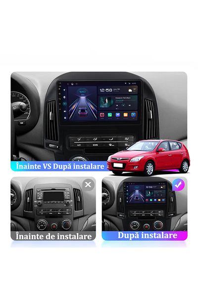 navi-it Navigatie dedicata Hyundai i30 2007-2012, 4GB RAM 64GB ROM, Quad Core, Display 9" QLED 1K, Carplay,