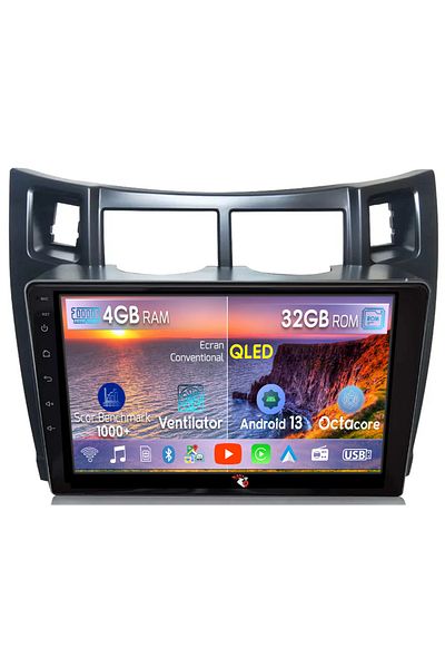 navi-it Dedicated navigation for Toyota Yaris (2008-2011), 4GB RAM 32 GB ROM, Octacore, 9", QLED, DSP, RDS, 4G, An