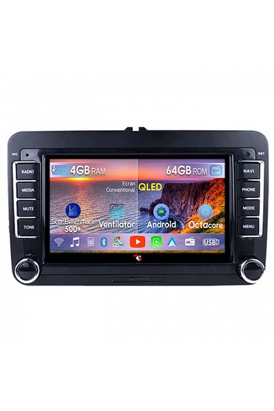 navi-it Navigatie dedicata Volkwagen, 4GB RAM 64GB ROM, Octacore, Android 14, Display QLED 7", DSP, Carplay&