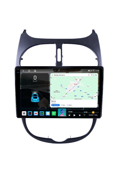 navi-it Navigatie dedicata Peugeot 206 2004-2008, 4GB RAM 64GB ROM, Octacore, Android 14, Display QLED 1K 9"