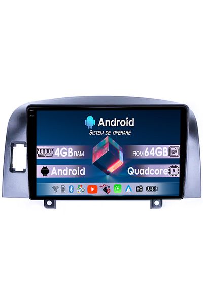 navi-it Navigatie dedicata Hyundai Sonata NF 2006, 4GB RAM 64GB ROM, Quad Core, Display 9" QLED 1K, Carplay,
