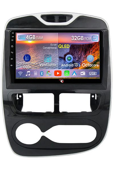 navi-it Dedicated navigation Renault Clio 2017-2019, 10 inch, 4 GB RAM 32GB ROM, Android 13, QLED, Applications,
