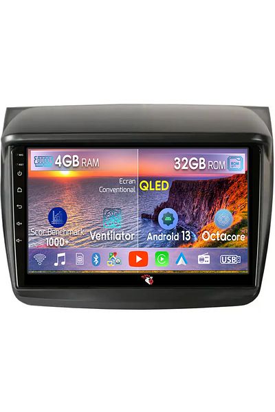 navi-it Navigatie dedicata Mitsubishi Pajero Sport 2014+, 4 GB RAM 32GB ROM, Android 13, Display QLED, 9", D