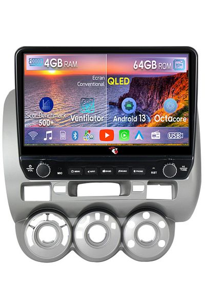 navi-it Dedicated navigation Jazz city 2002-2007 with rotary buttons model 2024, 4 GB RAM 64 ROM, Quadcore, Year