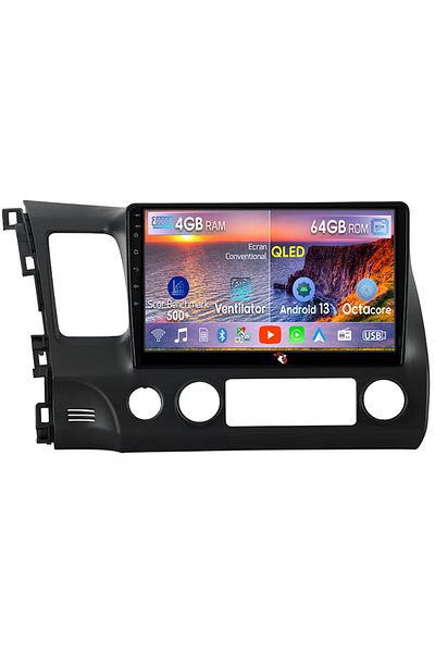 navi-it Navigatie dedicata Honda Civic 2006-2011, 4GB RAM 64GB ROM, Octacore, Android 13, Display QLED 10.2"