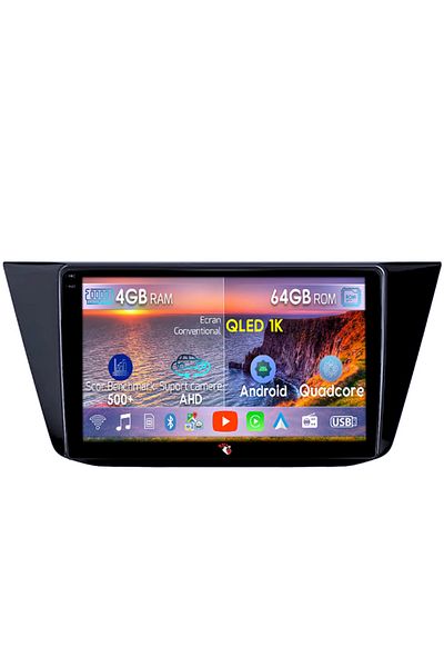 navi-it Navigatie dedicata Volkswagen Touran 2015+, 4GB RAM 64GB ROM, Octacore, Android 14, Display QLED 1K