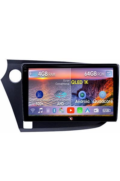 navi-it Navigatie dedicata Honda Insight 2009-2014, 4GB RAM 64GB ROM, Octacore, Android 14, Display QLED 1K