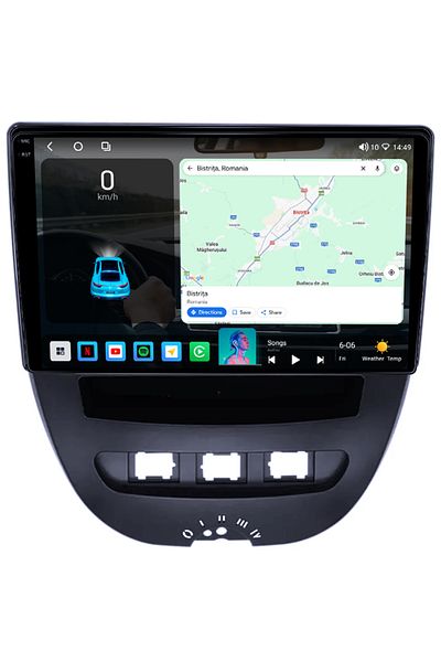 navi-it Navigatie dedicata Peugeot 107 2009-2015, 4GB RAM 64GB ROM, Octacore, Android 14, Display QLED 1K 10