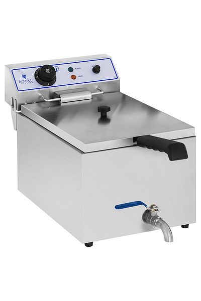 Royal Catering Friteuză profesională pentru pește prăjit cu robinet 3000W 17L Royal Catering RCEF 15E