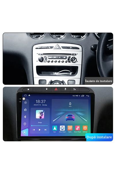 navi-it Navigatie dedicata Peugeot 408 2008-2020, gri, 4GB RAM 64GB ROM, Octacore, Display 9" QLED 1K, Carpl