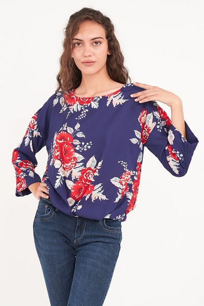 Timeout Camasa dama maneca scurta cu imprimeu floral