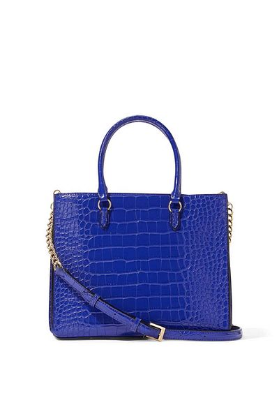 Victoria's Secret Bag, The Victoria Structured Satchel, Sapphire Croc