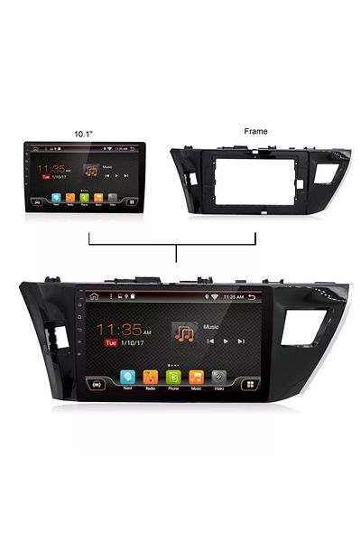 navi-it Dedicated navigation Toyota Corolla 2014, 4GB RAM 32GB ROM, 10", Internet, Applications, Waze