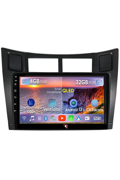 navi-it Navigatie dedicata Toyota Yaris 2005-2012, 4 GB RAM 32 ROM, Android 13, Display QLED, 9", DSP, Carpl