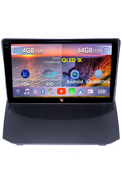 navi-it Navigatie dedicata Ford Fiesta 2004-2014, 4GB RAM 64GB ROM, Octacore, Android 14, Display QLED 1K 9"
