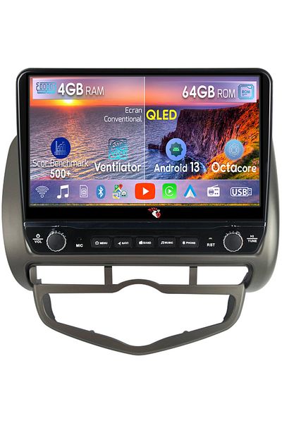 navi-it Dedicated navigation Jazz City 2002-2007 with rotary buttons model 2024, 4 GB RAM 64 ROM, Quadcore, Year
