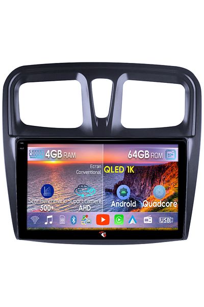 navi-it Navigatie dedicata Renault Logan 2014-2019, 4GB RAM 64GB ROM, Octacore, Android 14, Display QLED 1K
