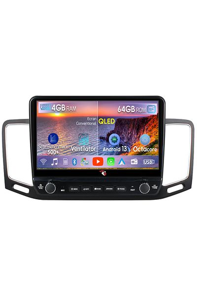 navi-it Navigatie dedicata Sharan 2012-2018 cu butoane rotative model 2024, 4 GB RAM 64 ROM, Quadcore, Andro