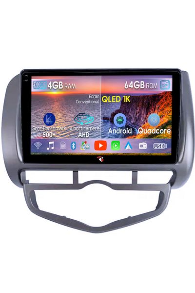 navi-it Navigatie dedicata Honda Jazz/City 2006, 4GB RAM 64GB ROM, Octacore, Android 14, Display QLED 1K 9",