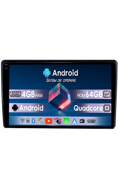 navi-it Navigatie dedicata Fiat 500L 2012-2017, 4GB RAM 64GB ROM, Quadcore, Android 14, Display QLED 1K 9",