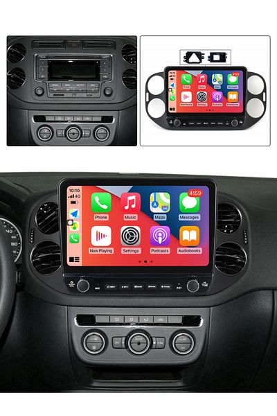 navi-it Dedicated navigation Tiguan 9 inch (AB), Golf 5/6+ with rotary buttons model 2024, 4 GB RAM 64 ROM, Qu