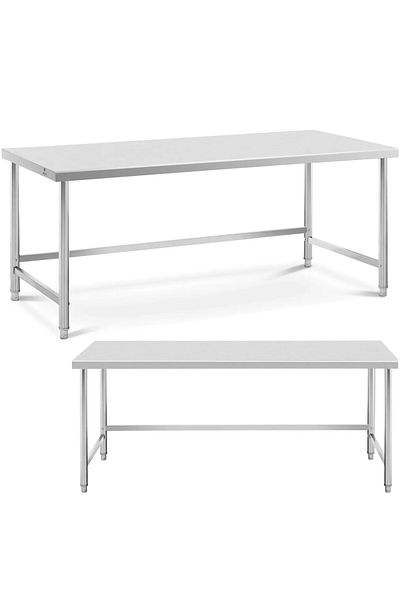 Royal Catering Stół blat roboczy centralny stalowy 200 x 90 cm do 100 kg