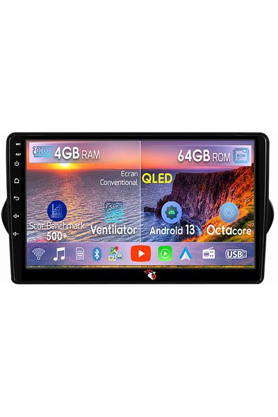 navi-it Navigatie dedicata Fiat Egea 2015-2018, 4GB RAM 64GB ROM, Octacore, Android 13, Display QLED 9", DSP