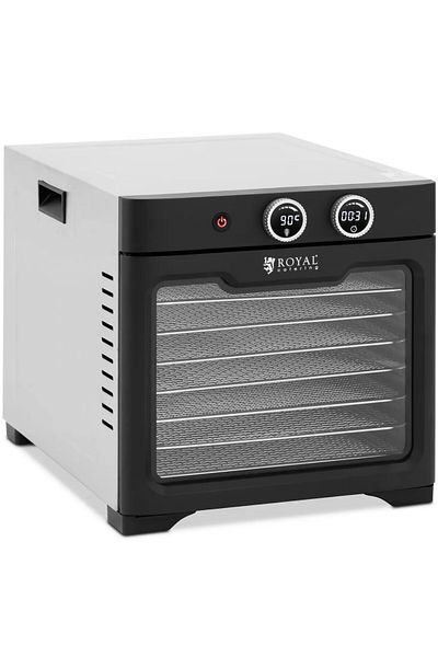 Royal Catering Deshidratator alimentar pentru fructe, ciuperci, ierburi aromatice, 8 rafturi, 800 W