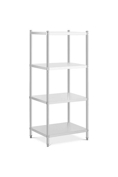 Royal Catering Raft din oțel inoxidabil, 4 rafturi, 80x60cm, înălțime 180cm
