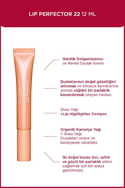 Clarins Radiant, Repairing and Nourishing Lip Gloss for Lips and Cheeks 22 Peach Glow 12ml
