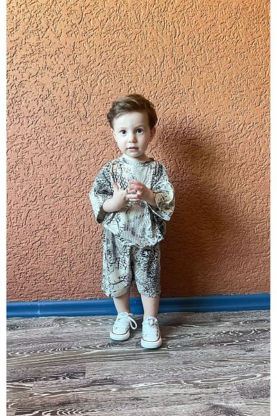 BabyDia Printed Oversize Shorts Suit