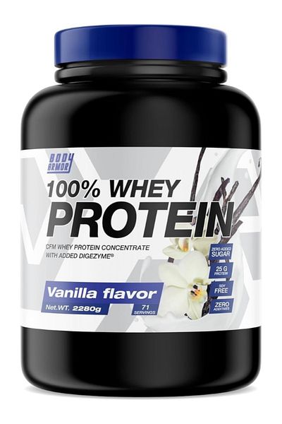 Body Armor Nutrition Whey Protein Vanilla 100% – Protein 25Gram - 71 Servings, 2280g