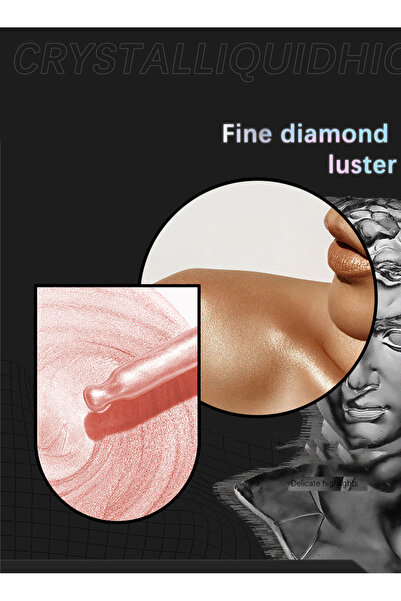 SHELOVES Liquid Highlighter, Shimmer Glitter Body Oil, Waterproof High Shiny Illuminator 15ml