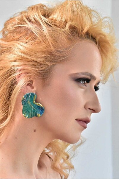 NARRU Handmade earrings, copper and gold, Antheia 5