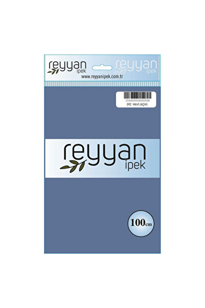 REYYAN İpek Düz Renk Yazma 100cm 092 Mavi (Açık) Tekli Poşet Yazma