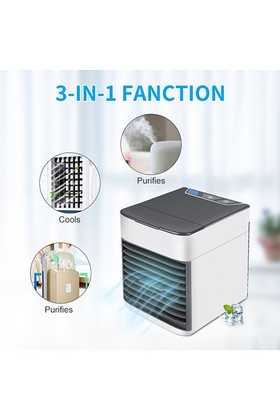 Lumely 3-in-1 Portable Air Cooler,500ml Water Tank,Small Air Conditioner, Humidifier,3 Gear Wind Speed