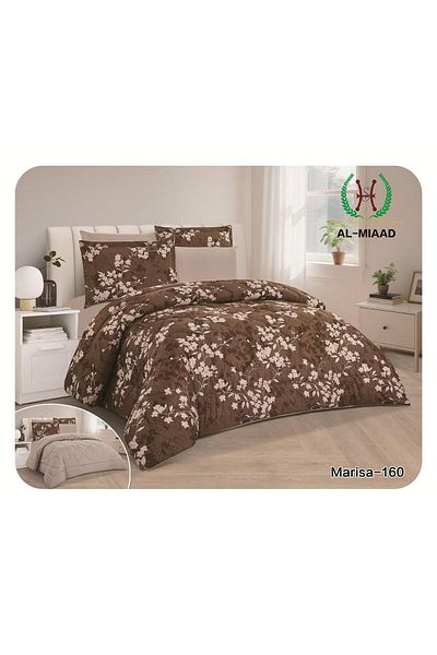 miral طقم مفرش سرير صيفي نفرين 6 قطع – لحاف ناعم مشجر مع شرشف مغاط كامل – مقاس 220×240 سم