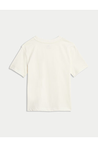 Marks & Spencer Saf Pamuklu Palmiyeli T‑Shirt (2–8 Yaş)