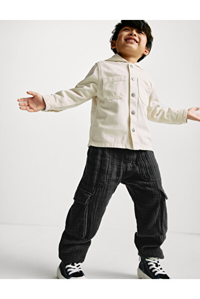 Marks & Spencer Saf Pamuklu Kargo Pantolon (2–8 Yaş)