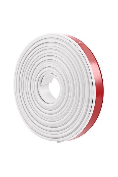 LeapBeast Self-adhesive furniture corner tape U, 5 m x 2.5 cm, TPE, white