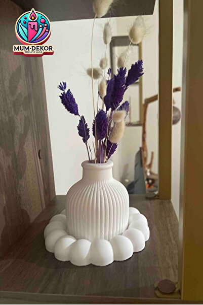 İkizlerin Dünyası Bubble tabak ve Pampas Vazo Dekoratif Set