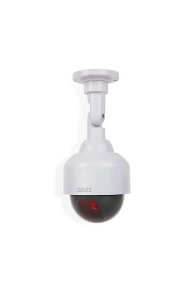 Dali Fake Surveillance Camera, Flashing LED, 360° Rotation, 265x120mm, White