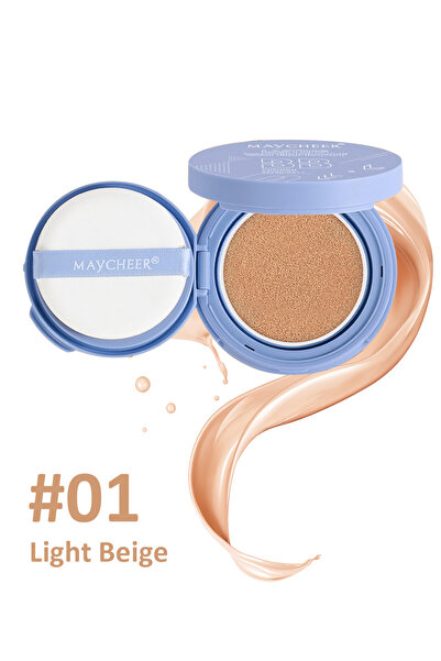 Maycheer كريم وسادة هوائية، كريم بي بي يدوم طويلاً مع حماية من الشمس للنساء